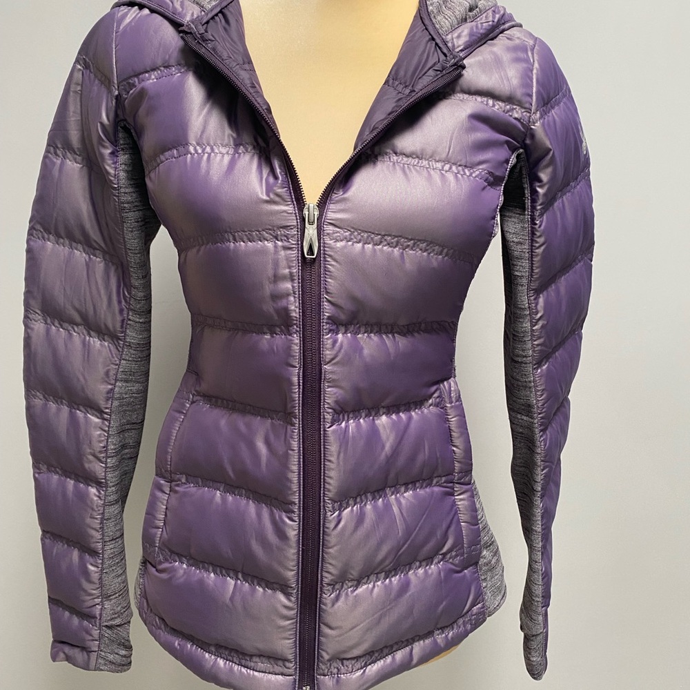 Spyder lavender nylon quilted jacket, xs